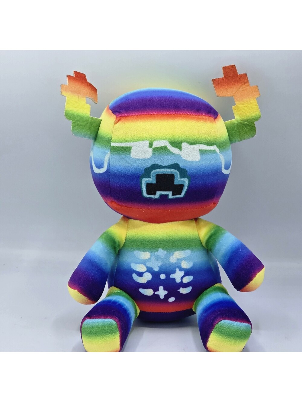 Minecraft Warden Plush 11” Rainbow Multicolor Stuffed Animal Soft Toy No Tag